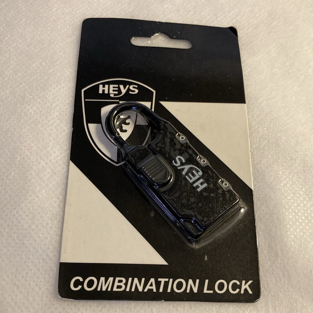 NWOT - Heys Black Square 3-Digit Combination Lock